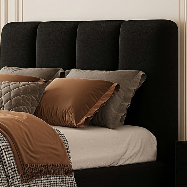 Lysander Double Bed, King Size Bed, Black-Weilai Concept-Weilai Concept