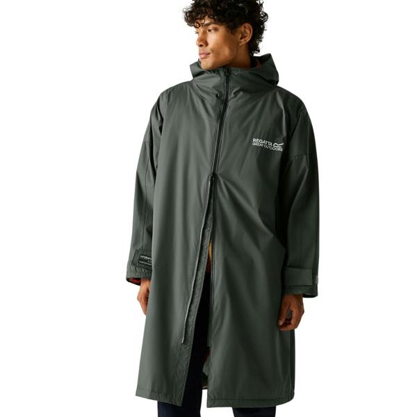 Regatta Unisex Adult Abstract Mountain Waterproof Changing Robe - Iron - 