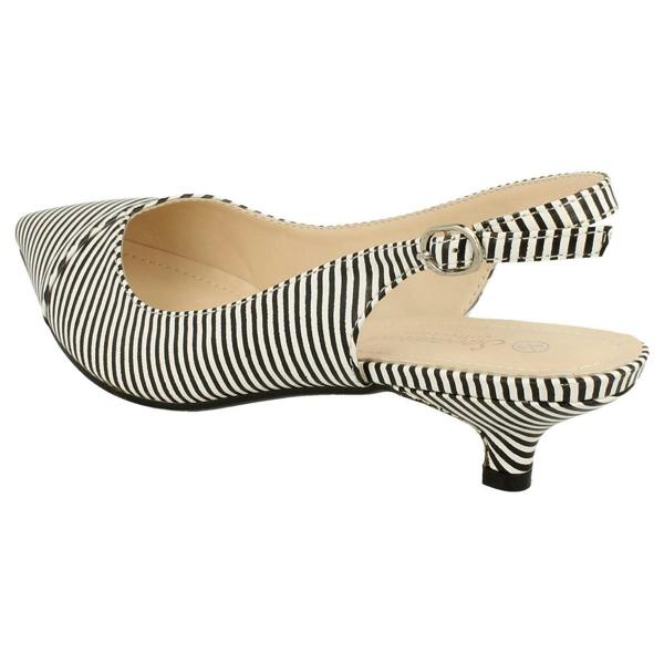 Savannah Ladies Savannah Striped Slingback Court Shoes