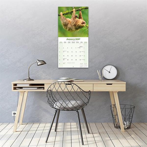 Sloths Calendar 2027, Wall Calendars, Month To View, Animals, Gift