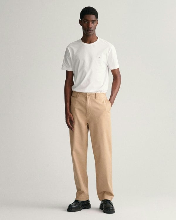 GANT Mens Regular Fit Short Sleeve Shield Logo T-Shirt NOS - 110 White