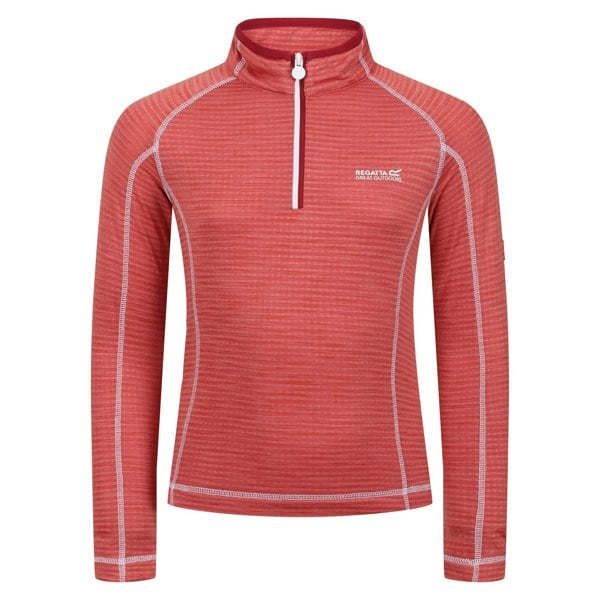 Regatta Childrens/Kids Berley Half Zip Long Sleeved Top - Mineral Red