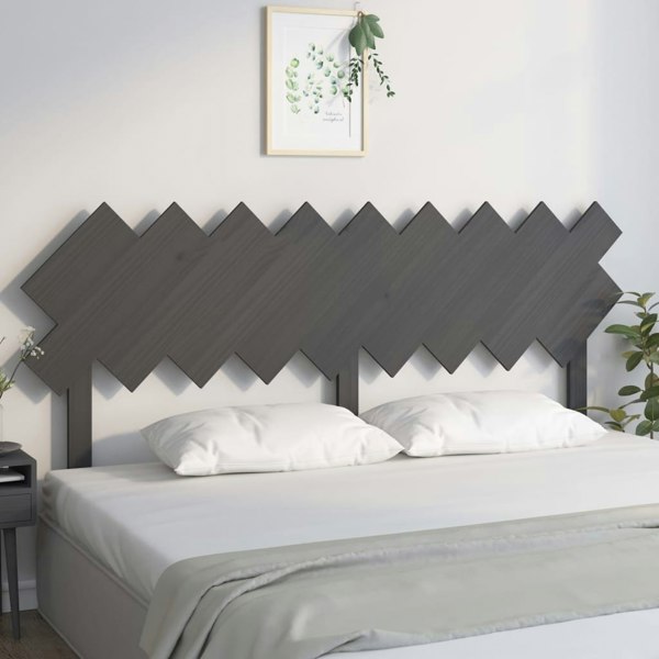 Berkfield Bed Headboard Grey 178x3x80.5 cm Solid Wood Pine