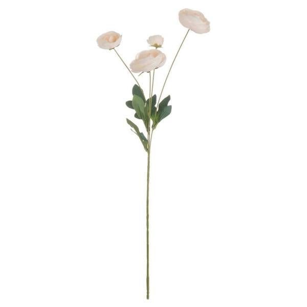 Hill Interiors Artificial Single Stem Ranunculus - Cream - 