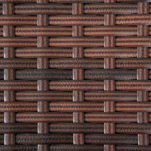 Wyld Haus Varilu Brown Rattan Outdoor Coffee Table With Woven Top