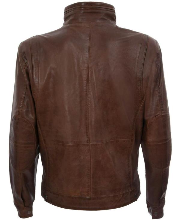 Infinity Leather Mens Classic Leather Biker Jacket-Caracas