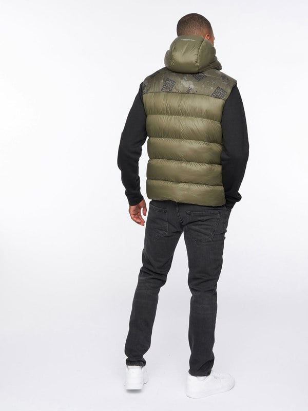 Duck and Cover Rierson Hooded Gilet Dark Olive