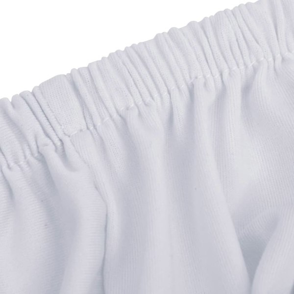 Berkfield 2-Seater Stretch Couch Slipcover White Polyester Jersey