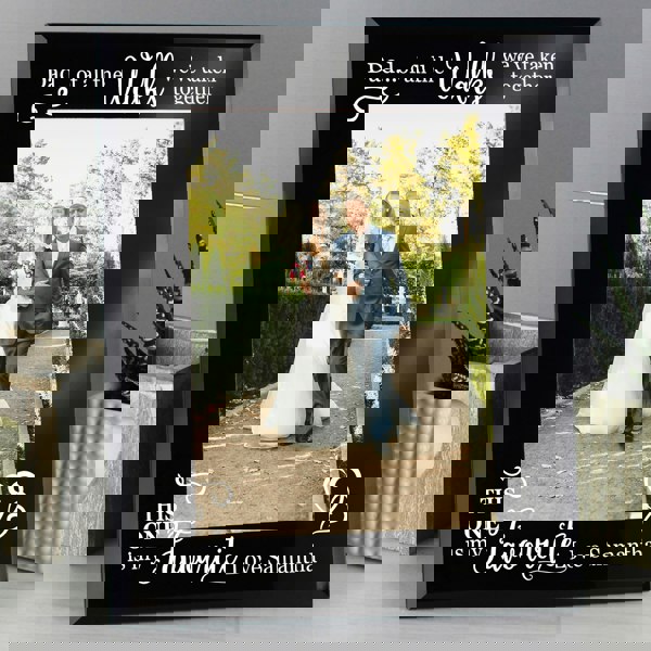 Personalised Memento Company Personalised Of All the Walks... Wedding 5x7 Black Glass Photo Frame