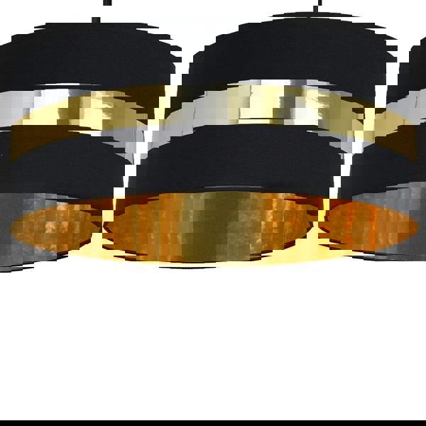 Milagro Palmira Hand Made Designer Ceiling Lamp Black And Gold