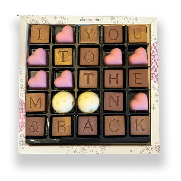 CHOC ON CHOC I Love You to the Moon & Back Chocolate Message