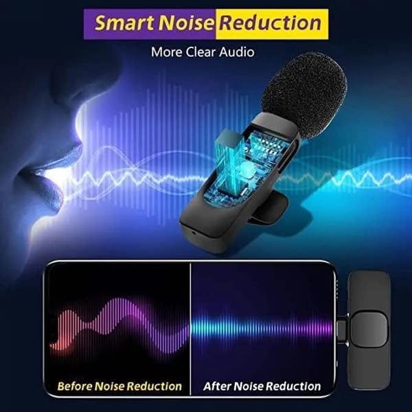 Dragodirect Portable Wireless Lavalier Microphone Duo – 2.4GHz Mini Clip-On Mics for Video & Interview