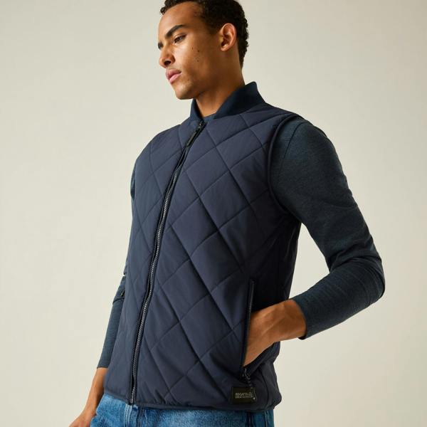 Regatta Mens Harvin Diamond Quilt Body Warmer - Navy - 