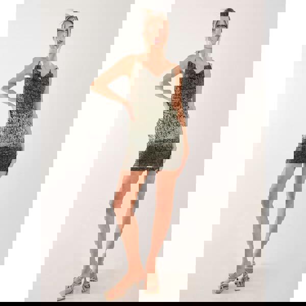 Pink Vanilla Lace Cowl Ombre Mini Dress