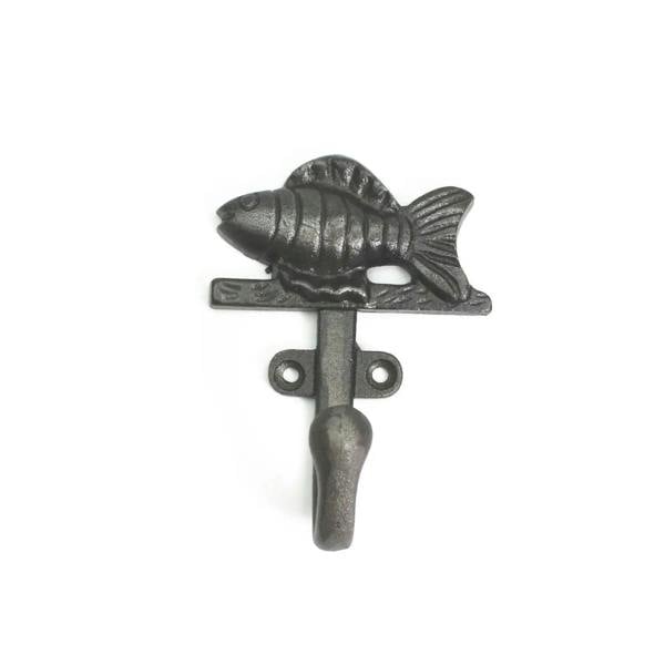 Antique Cast Iron Goldfish Single Coat/Robe Hook - 105mm