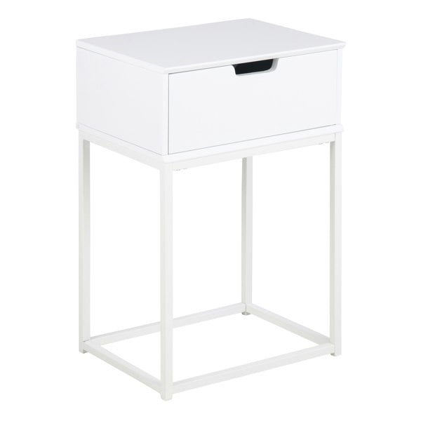 Furniture To Go Mitra 1 Drawer Bedside Table in White