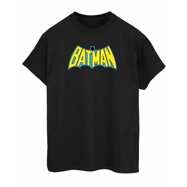 Batman Mens Retro Logo Cotton T-Shirt - Black
