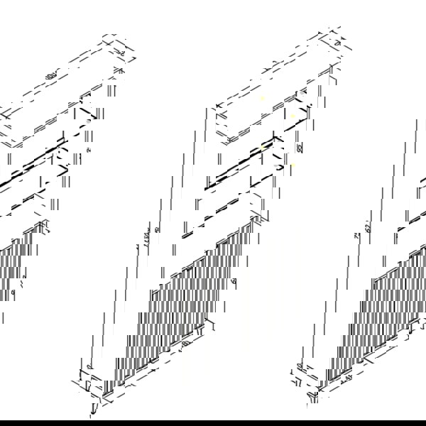 Mex Furniture White Display Cabinet with Gold Legs – Modern Fluted Tall Unit 170cm