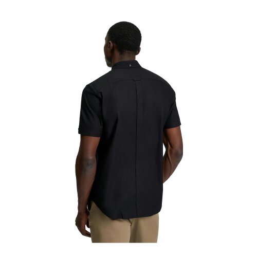 Ben Sherman Mens Signature Oxford Short-Sleeved Shirt - Black