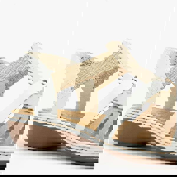 Rieker Rieker 65918-81 Womens Sandals White Combination