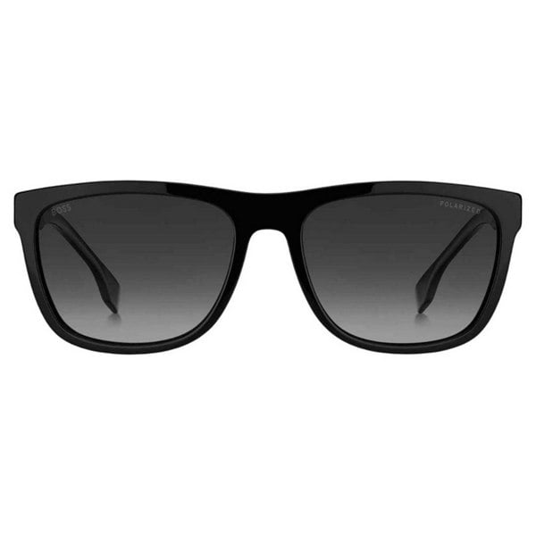 Hugo Boss Mens Polarised Sunglasses - Matt Black/Grey
