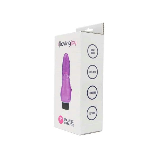 Loving Joy 7 inch Realistic Vibrator Purple