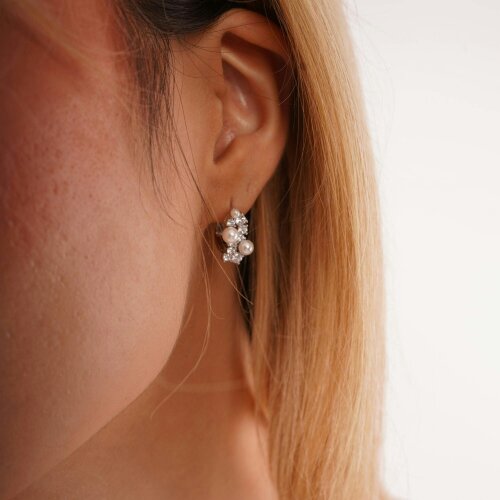 Spero London Pearl Radiance Sterling Silver Earrings