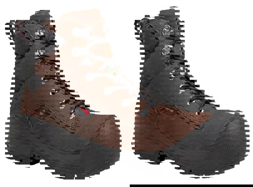 Red Wing Shoes Red Wing VersaPro 3028 Mens 6" Waterproof S7S Safety Ankle Boots, brown tactical work boot with black sole, lace-up design, and ankle support.