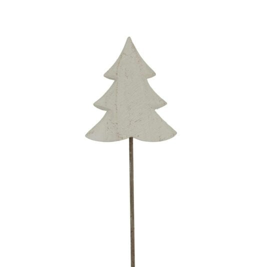Hill Interiors White Washed Pine Tree Christmas Decoration - White/Black