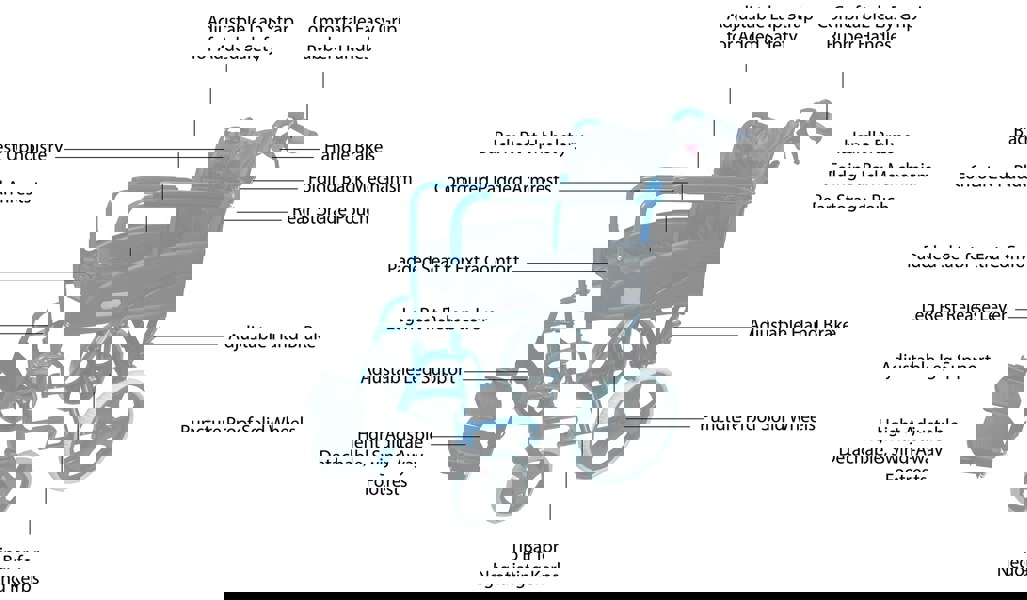 Aidapt Compact Transport Aluminium Wheelchair Blue