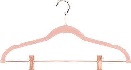HYGRAD BUILT TO SURVIVE Pack of 12 Velvet Trousers Hangers Velvet Coat Hangers With Clips Velvet Hangers Wardrobe Clip Hangers Space Saving Hangers