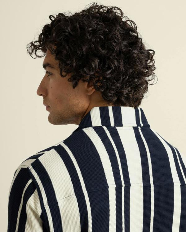 Larsson & Co Anker - Waffle Stripe Short Sleeve Shirt