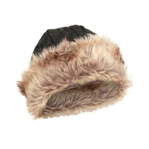 Mountain Warehouse Womens/Ladies Faux Fur Winter Hat - Charcoal - 
