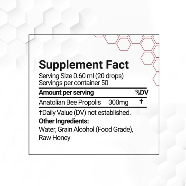 BEE&YOU Propolis 50% Pure Liquid Extract - Ultra Plus Potency