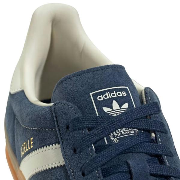 Adidas Gazelle Indoor Night Indigo Off White Gold Metallic Trainers UK 3