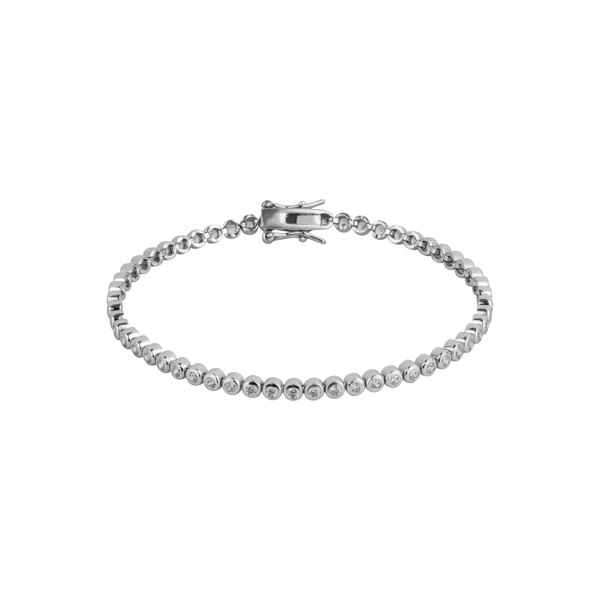 Spero London Round Bezel Tennis Bracelet