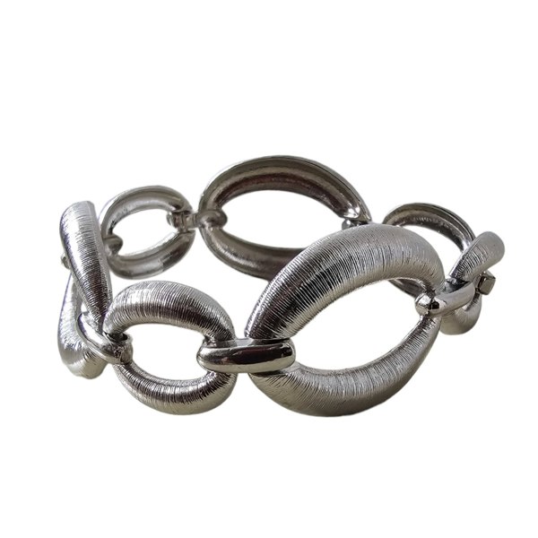 Gold Trip Vintage Brushed Oval Link Bracelet