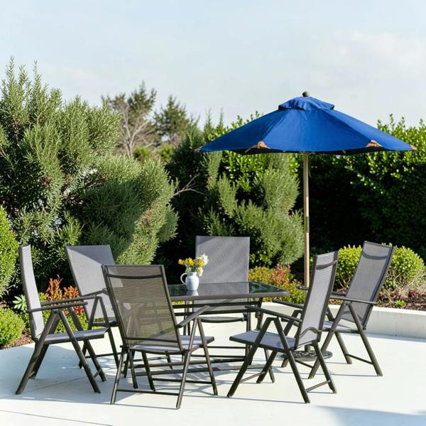 The Garden Marketplace Henley 6 Seater Garden Dining Set