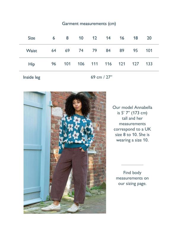 Kite Womens Organic Bloxworth Barrel Leg Cord Trousers