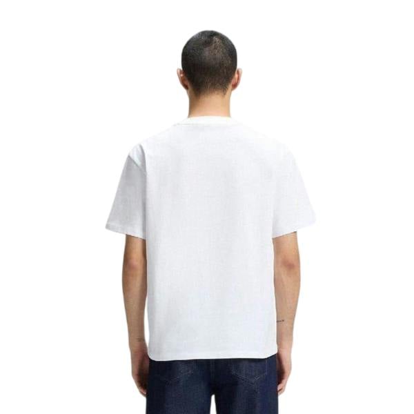 Hugo Mens Dapolino Logo Printed Relaxed Fit T-Shirt - White - 