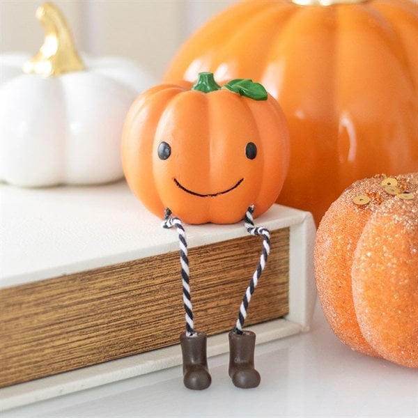 Serano Cute Smiling Pumpkin Shelf Sitter Ornament