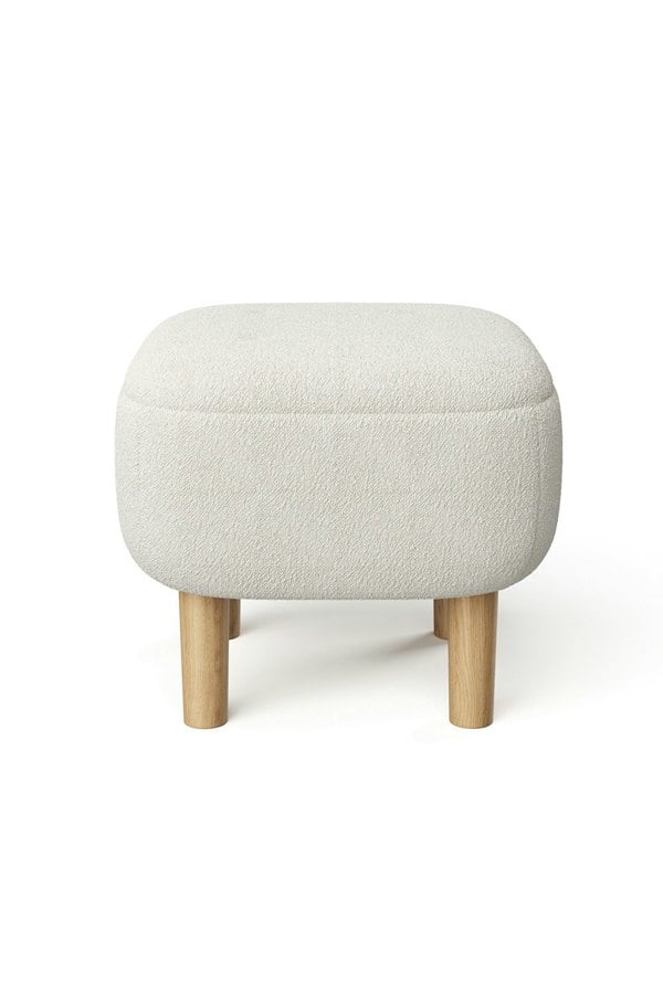 Living and Home Kamar Wide Square Ottoman Footstool