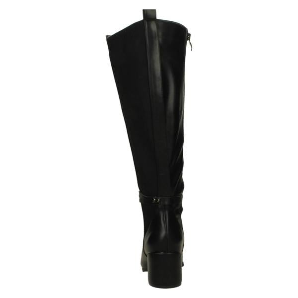 Spot On Ladies Spot On Block Heel Wide Fitting Knee High Boots  F51256