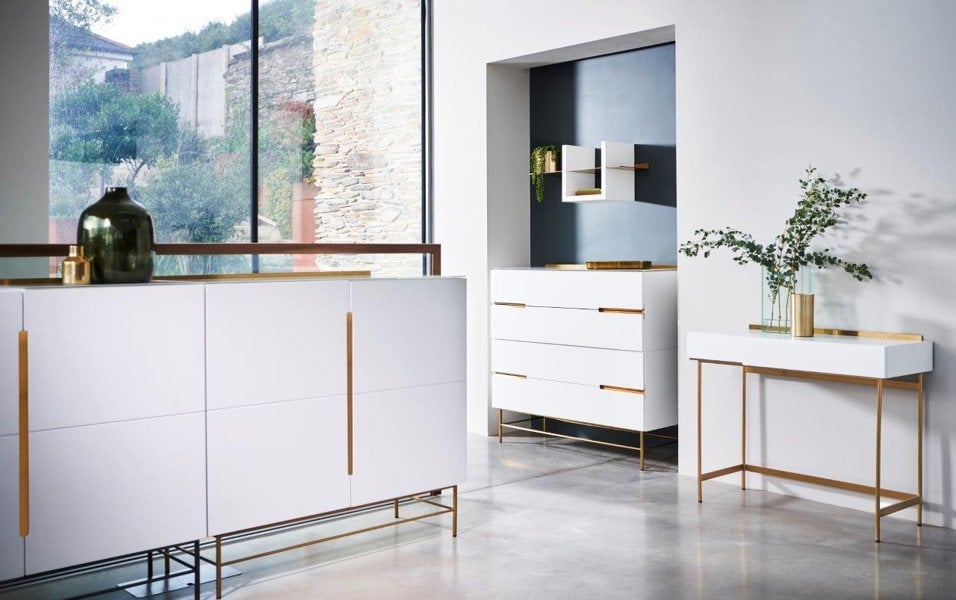 Alberto wide chest of drawers by Gillmore British Design