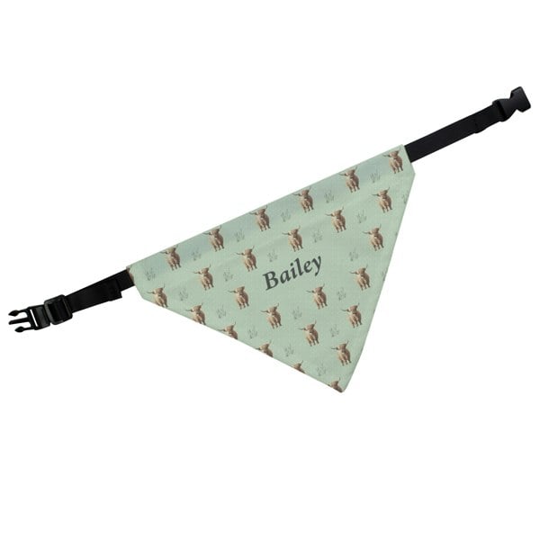 Personalised Memento Company Personalised Highland Cow Dog Bandana