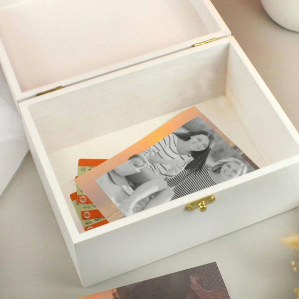 Personalised Gold Heart Memory Box - lifestyle shot