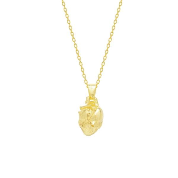 Spero London Sterling Silver Anatomical Heart Necklace