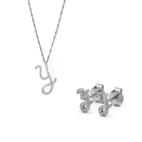 Say It With Luxe Initial Gift Set - Sterling Silver