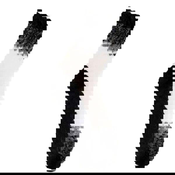 Anysox Anyfootwear 5 Pairs Size 5-9 Fashion Socks Summer Lace Embroidery Breathable Silk Transparent Glass Crystal Stretch for Women Black