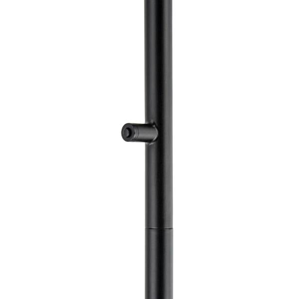 Modern LED Halo Ring Floor Lamp in Matte Black with CCT Dimmer Button Image 8